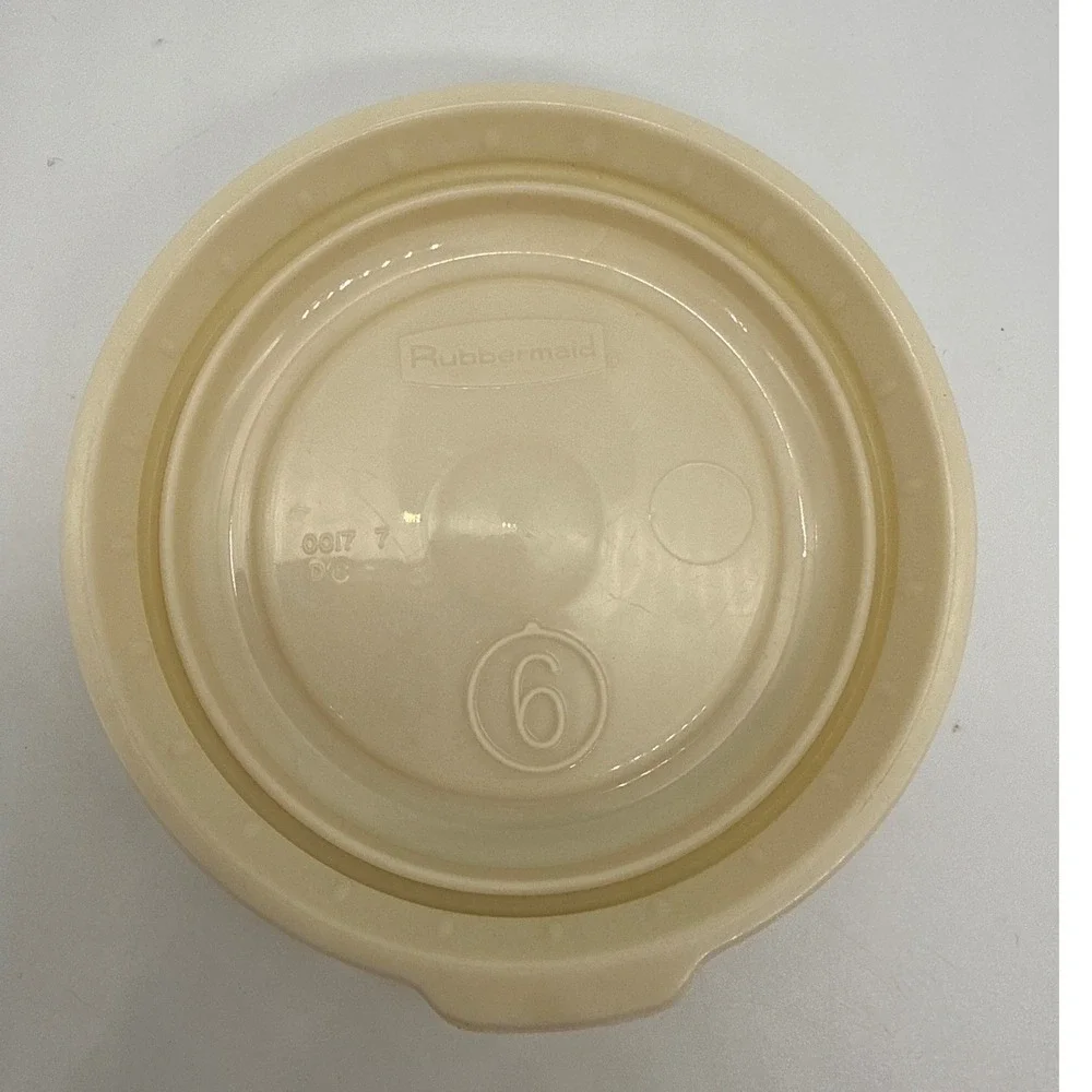 Rubbermaid Servin Saver Replacement Lid ONLY #6 Almond Cream Round 0017, 4